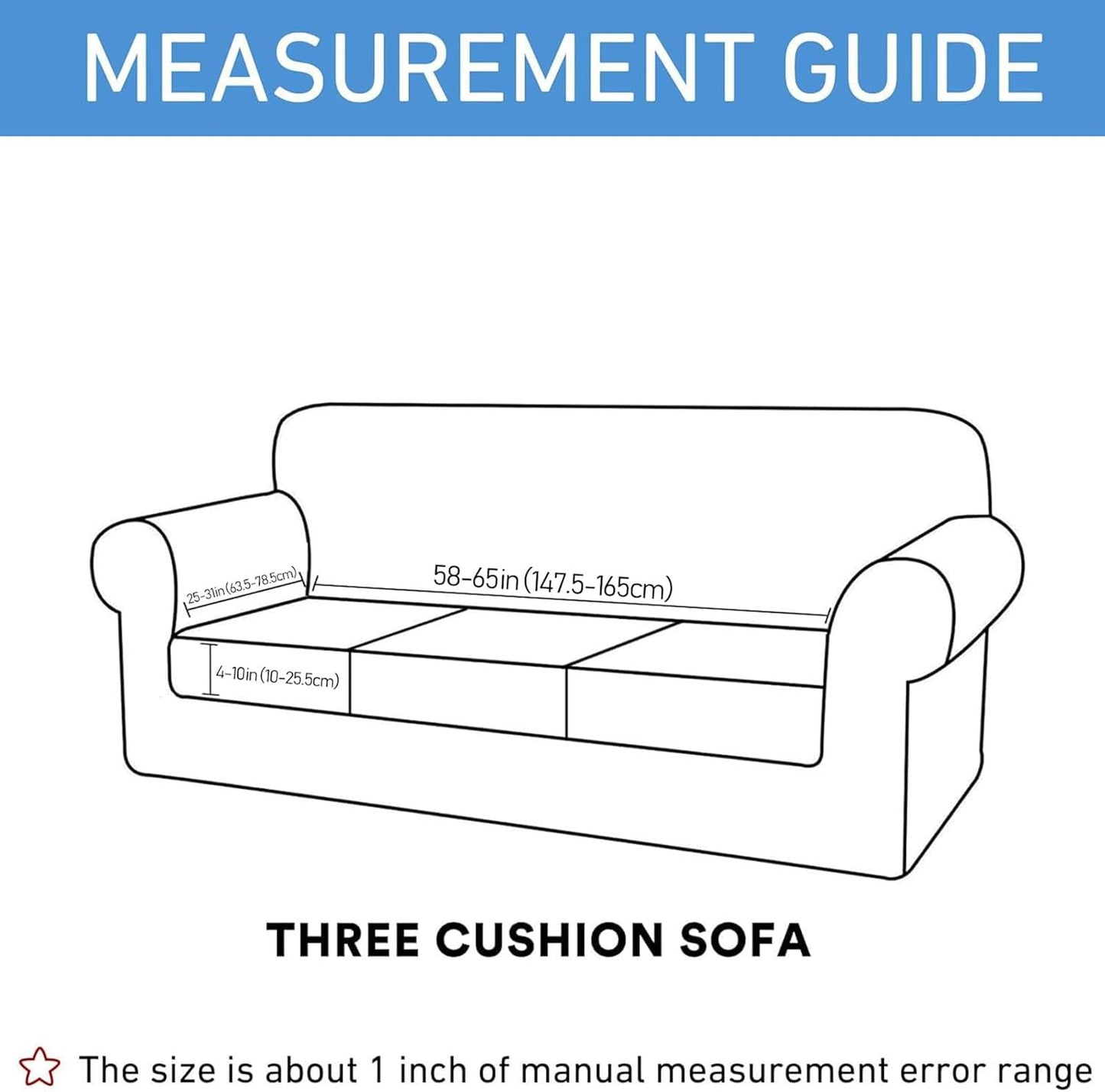 hyha Waterproof Couch Cushion Covers, Stretch Sofa Couch Seat Slipcover for Dog Washable, Non-Slip Waterproof Outdoor Cushion Covers for Patio Furniture Replacement (1 Piece for Large, Navy)