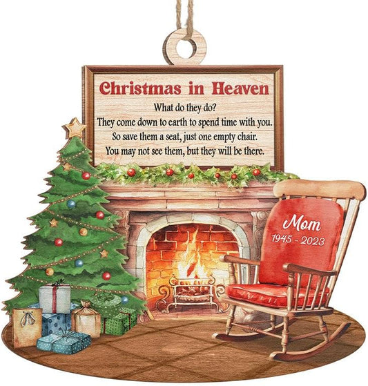 Pawfect House Christmas in Heaven, Personalized Memorial Ornament for Loss of Loved One, Sympathy Gifts for Mom, Dad, in Memory of Christmas Ornament, Bereavement Gifts for Family Members