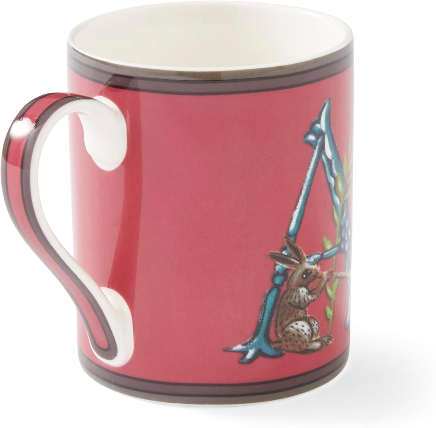 Spode Kit Kemp Alphabet Mug - Letter A Monogram in Fine China, 12oz Ceramic Coffee Cup for Hot Drinks, Personalized Drinkware for Unique Gifts, Dishwasher Safe Tea or Coffee Mug - Gift Box Included