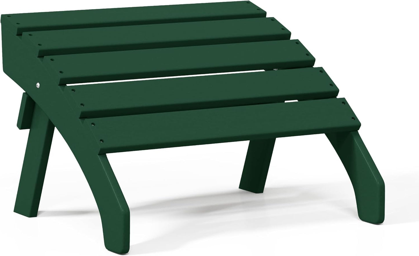 WestinTrends Dylan Outdoor Patio HDPE Adirondack Ottoman Footrest, Dark Green