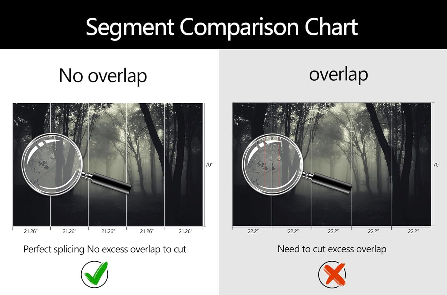 Foggy Black Forest Wallpaper Bedroom Dark Woodland Trees Wall Mural Living Room (Not Peel and Stick)