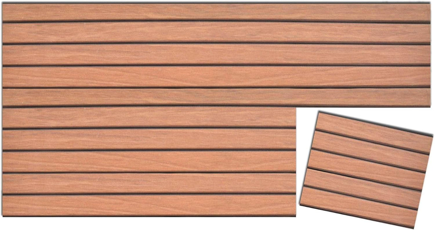 IZODEKOR 3D Wood Effect Wall Panels - Faux Wood Paneling for Living Room, Kitchen, Bathroom and More | Natural Wood Look | Easy Application | Chestnut Shell Wood (10" x 10")