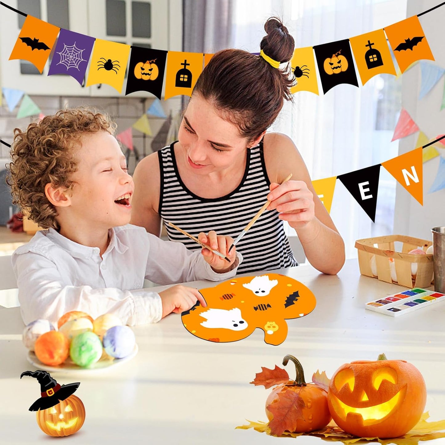 90 Pcs Thanksgiving Pumpkin Wooden Cutouts Unfinished Wood Crafts Pumpkin Wooden Pumpkins Ornaments to Paint Decorations DIY Blank Fall Pumpkin Shapes Discs Halloween 3.9x3.5 Inch