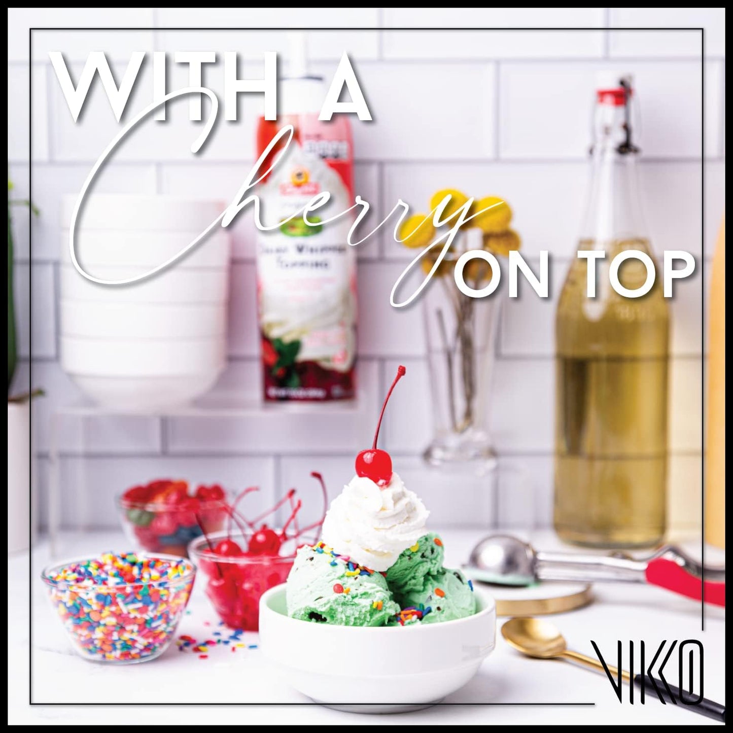 Vikko Small 7 Ounce White Bowl, Set of 4 White Dessert Bowls, Fine Porcelain, Stackable Small Snack Bowl, Dishwasher Safe