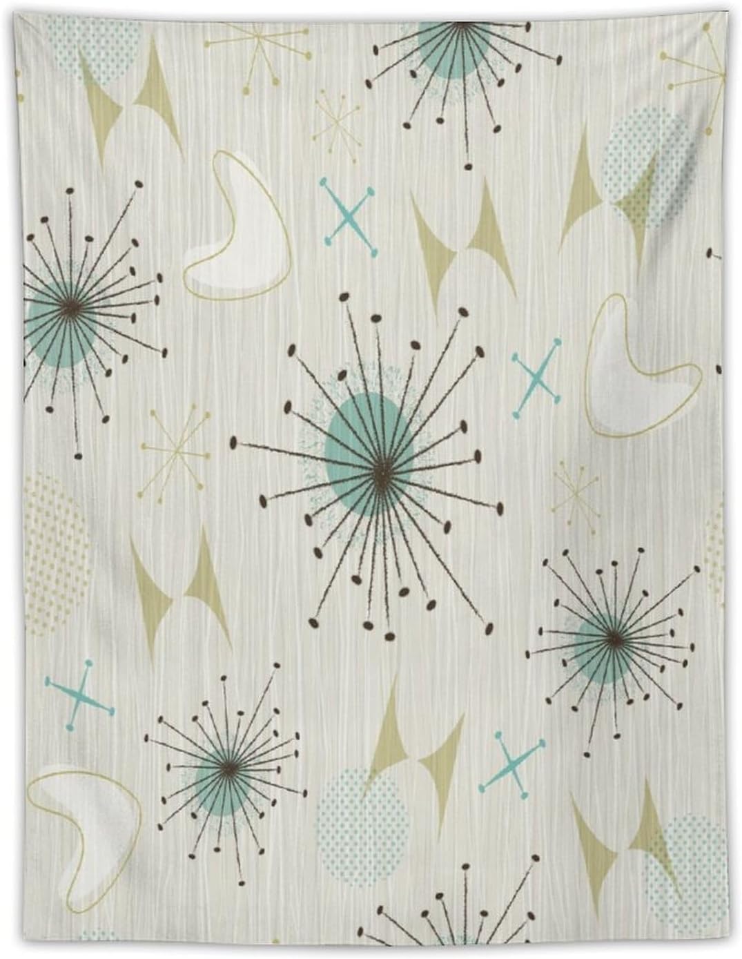 ICMOLYYENLO Boho Medieval Cat Tapestry, Abstract Atomic Starburst Geometric Aesthetic Art Wall Hanging For Bedroom Living Room Dormitory 60x60 Inches