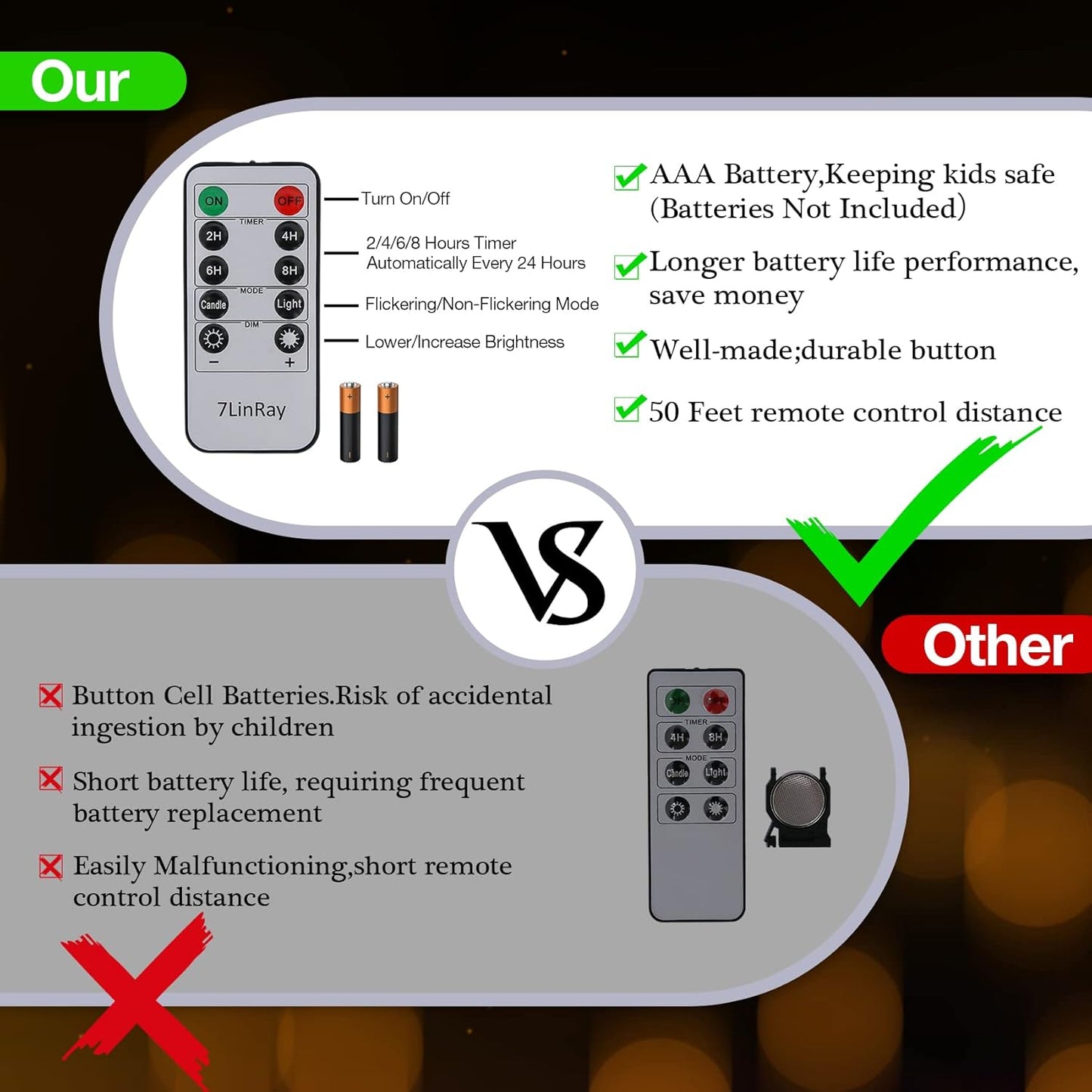 4" x 10" Large Outdoor Flameless Candles with Remote and Timer, Flickering Battery Operated LED Flameless Pillar Candles for Lantern, Porch, Patio, Ivory, 1 Pack