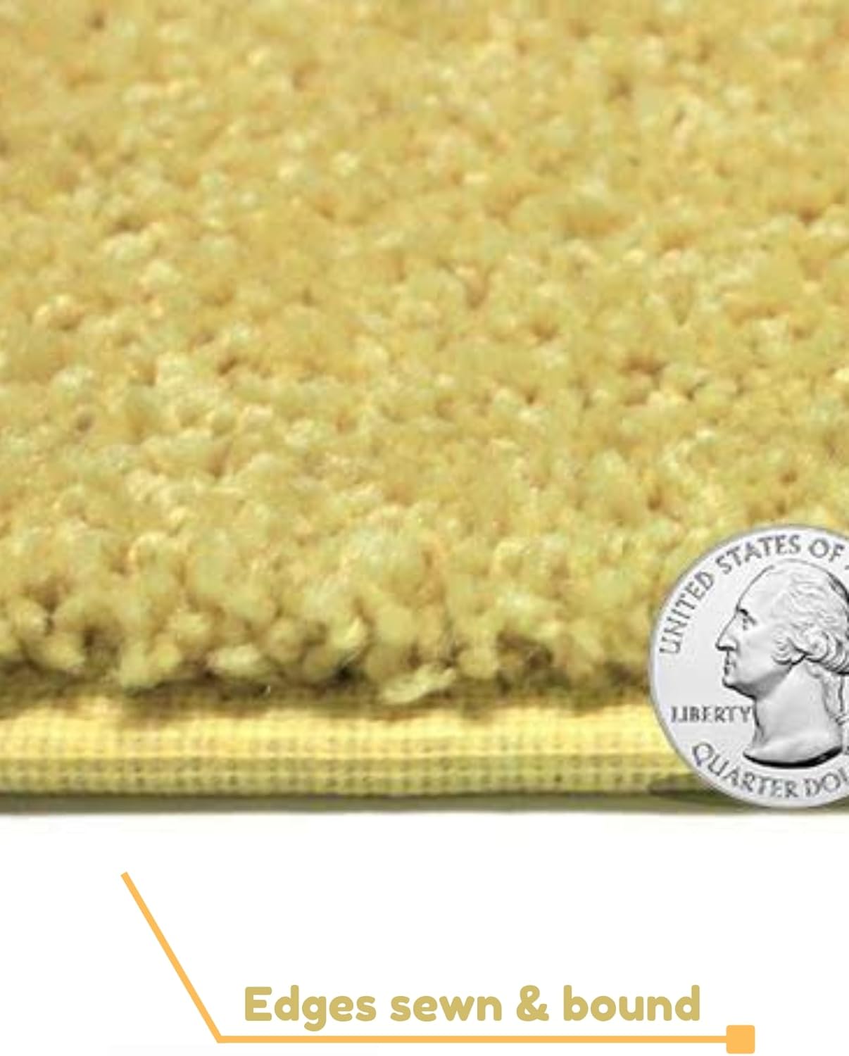 KOECKRITZ Soft and Colorful Kids Classroom Area Rugs (Passes Flammability Pill Test) Many Sizes and Bright Colors to Select from (7' x 7', Lemon)