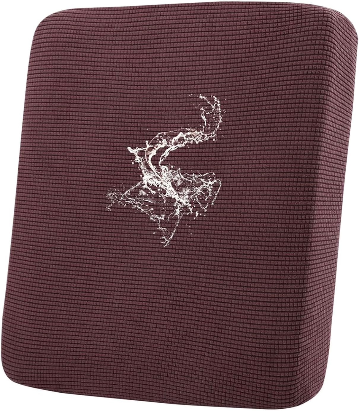 hyha Waterproof Couch Cushion Covers for Pets, Non Slip Sofa Cover for Dogs Washable, Soft Thick Stretch Jacquard Fabric, Sofa Slipcovers with Elastic Bottom (1 Piece for Backrest L, Chocolate)