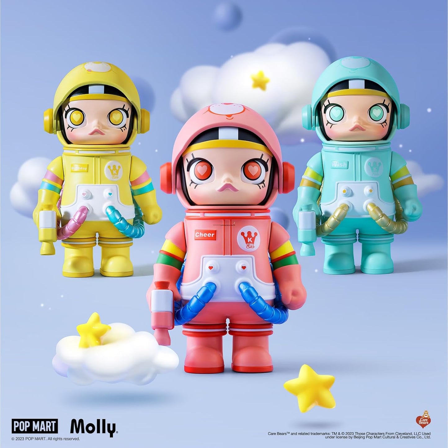 POP MART MEGA Space Molly 100% 2-B Blind Box Figures, Random Design Box Toys for Modern Home Decor, Collectible Toy Set for Desk Accessories, 9PC