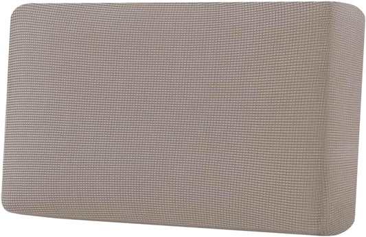 H.VERSAILTEX Super Stretch Individual Seat Cushion Covers Sofa Covers Couch Cushion Covers Slipcover Sets Thick Jacquard Textured Twill Fabric (1 Piece Loveseat Cushion Cover, Taupe)