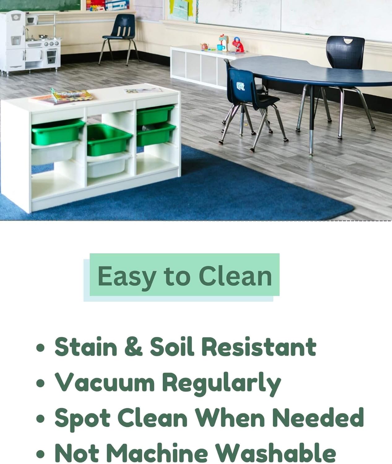 KOECKRITZ Soft and Colorful Kids Classroom Area Rugs (Passes Flammability Pill Test) Many Sizes and Bright Colors to Select from (8' x 12', Froggy)