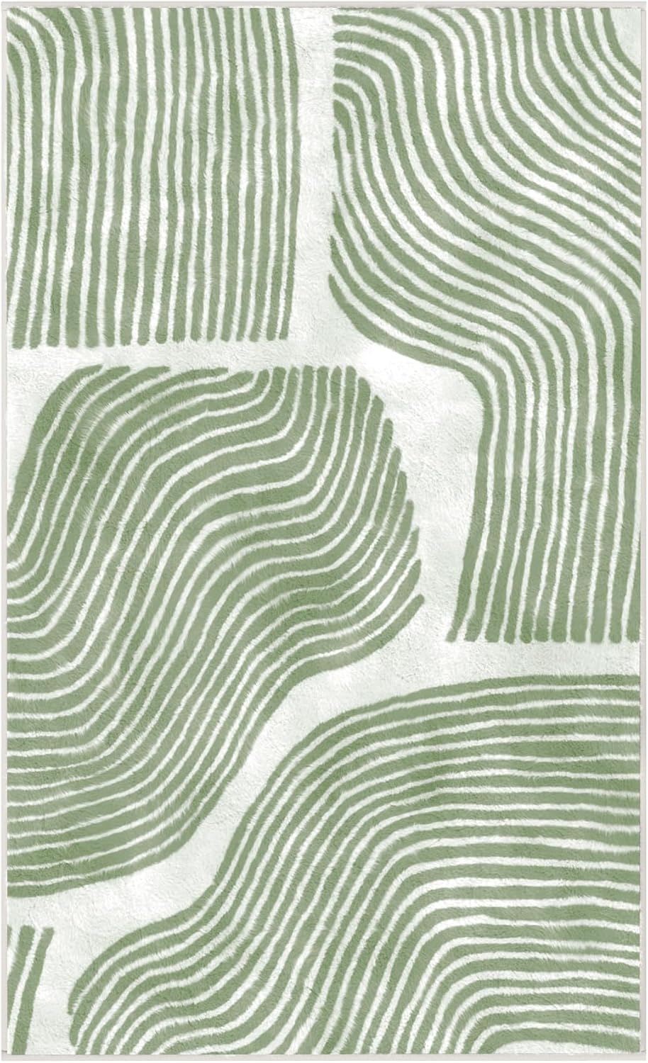 Zen Garden Area Rug - Ultra Soft Area Rug 4x6, Non Slip, Stain Resistant Living Room Rug, Washable Area Rugs for Living Room, Rugs for Bedroom (Green, 4x6)