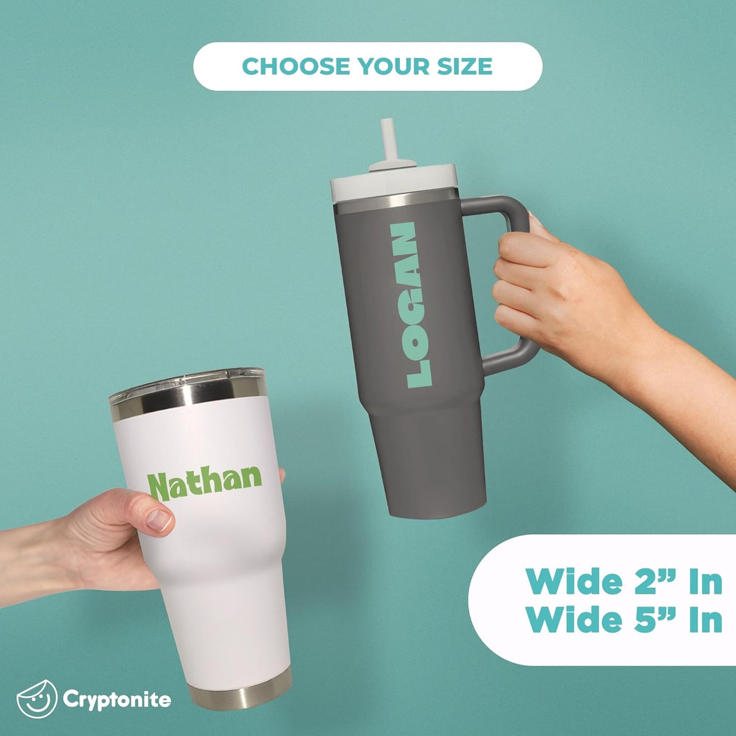 CRYPTONITE Customized Stickers for Your Car | Name Decals for Tumblers | Car Decals Stickers | Wall Stickers Decor | Custom Sticker for Your Laptop | Custom Decal for Bottle (C. Name Sticker)