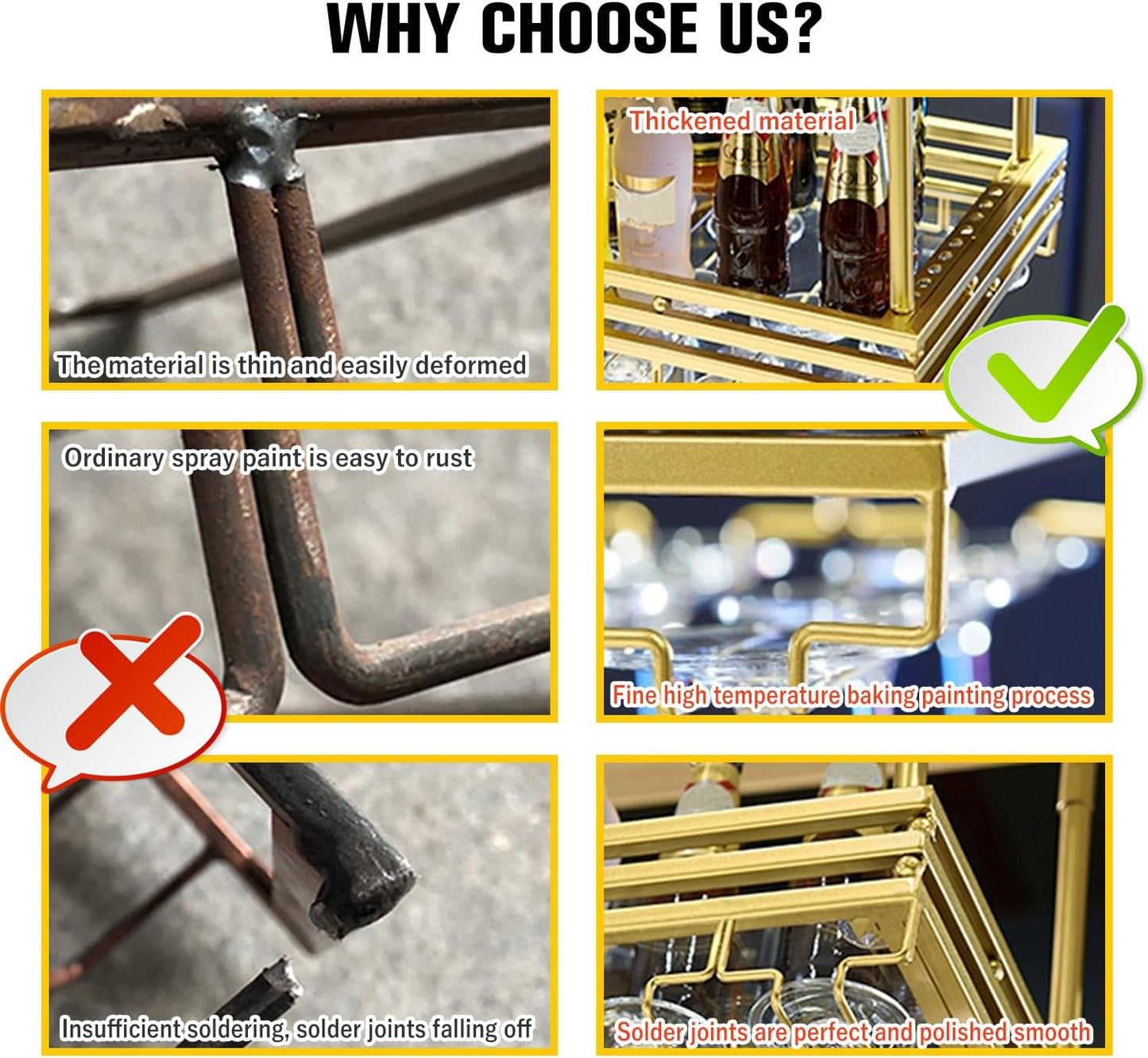 Ceiling Wine Rack&Hanging, Adjustable Hanging Wine Rack with Acrylic Board for Bar Cafe Kitche, 31.5''x13.8'' Iron Hanging Wine Glass Racks, Wine Bottle, Goblet Stemware Rack, Mug Rack-Gold