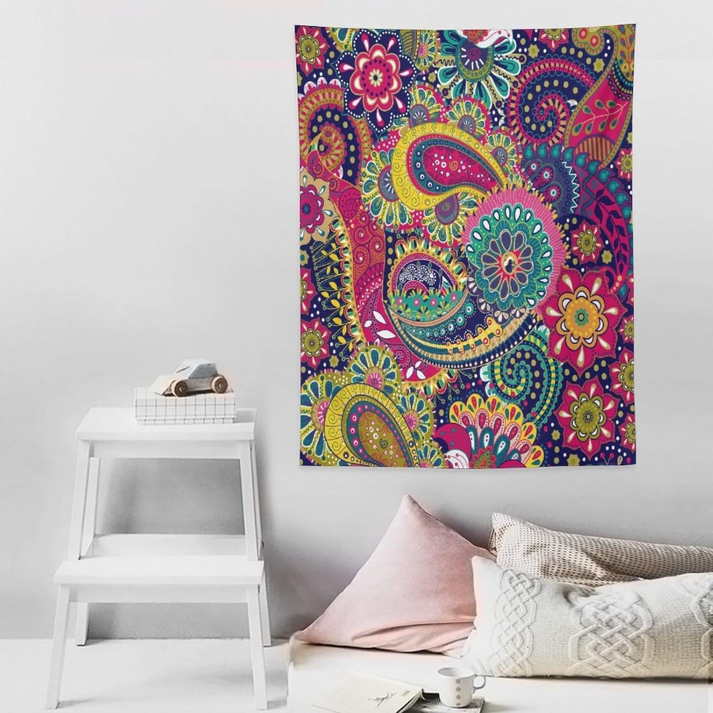 ICMOLYYENLO Tropical Green Plant Tapestry, Green Palm Leaves Natural Landscape Print Wall Tapestry for Bedroom Living Room Dormitory 50x60 Inch