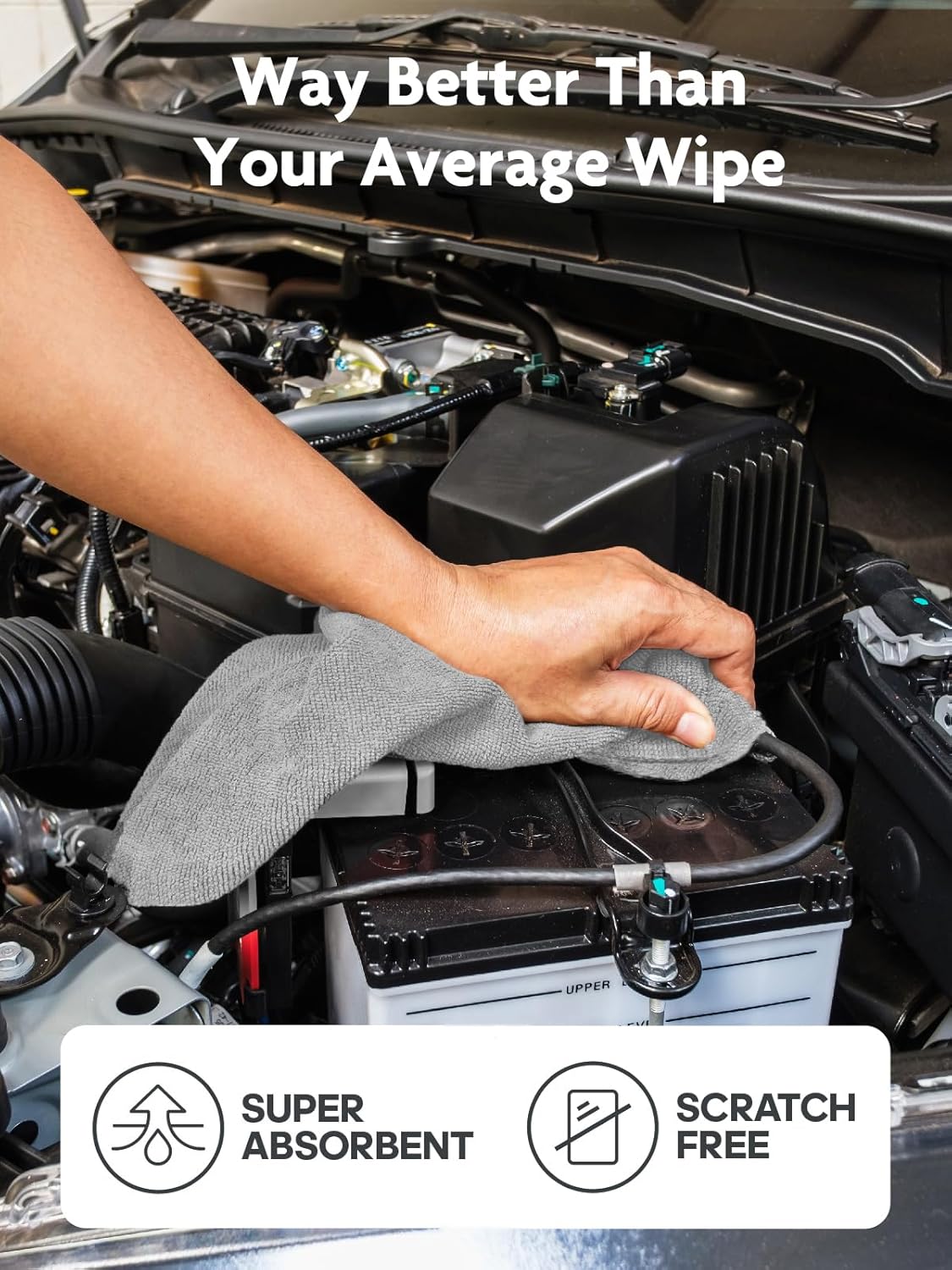 Fantasticlean Microfiber Cleaning Cloth Roll -150 Sheets, Tear Away Microfiber Towels, 12" x 12", Reusable Washable, Ultra Absorbent Dish Rags for Car, Home, Garage or Shop (Pink and Grey)