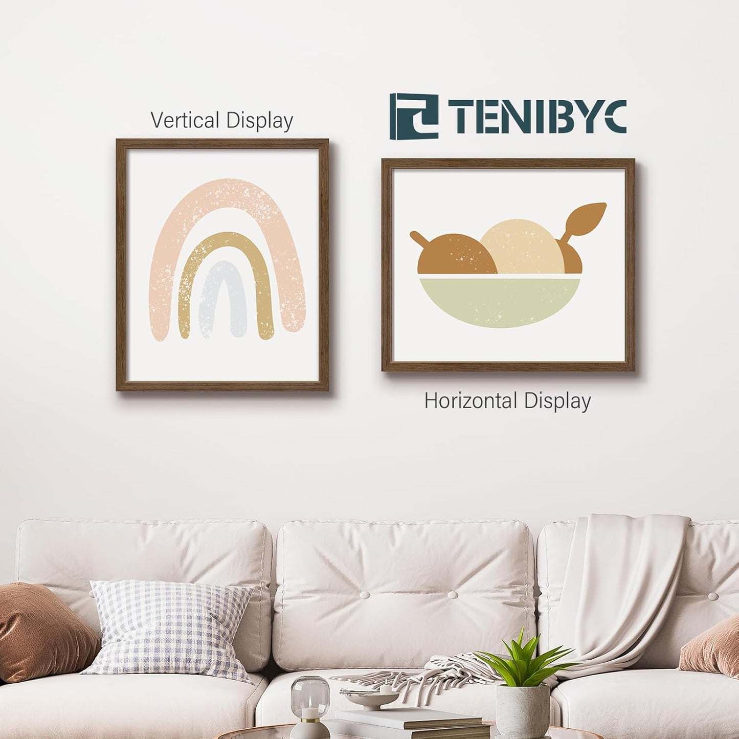 20x24 Poster Frame 3 Pack - Brown Woodgrain, Wood Picture Frame, Wall Gallery Frame - Wall Hanging