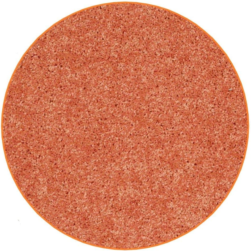 KOECKRITZ Soft and Colorful Kids Classroom Area Rugs (Passes Flammability Pill Test) Many Sizes and Bright Colors to Select from (12' Round, Tangerine)