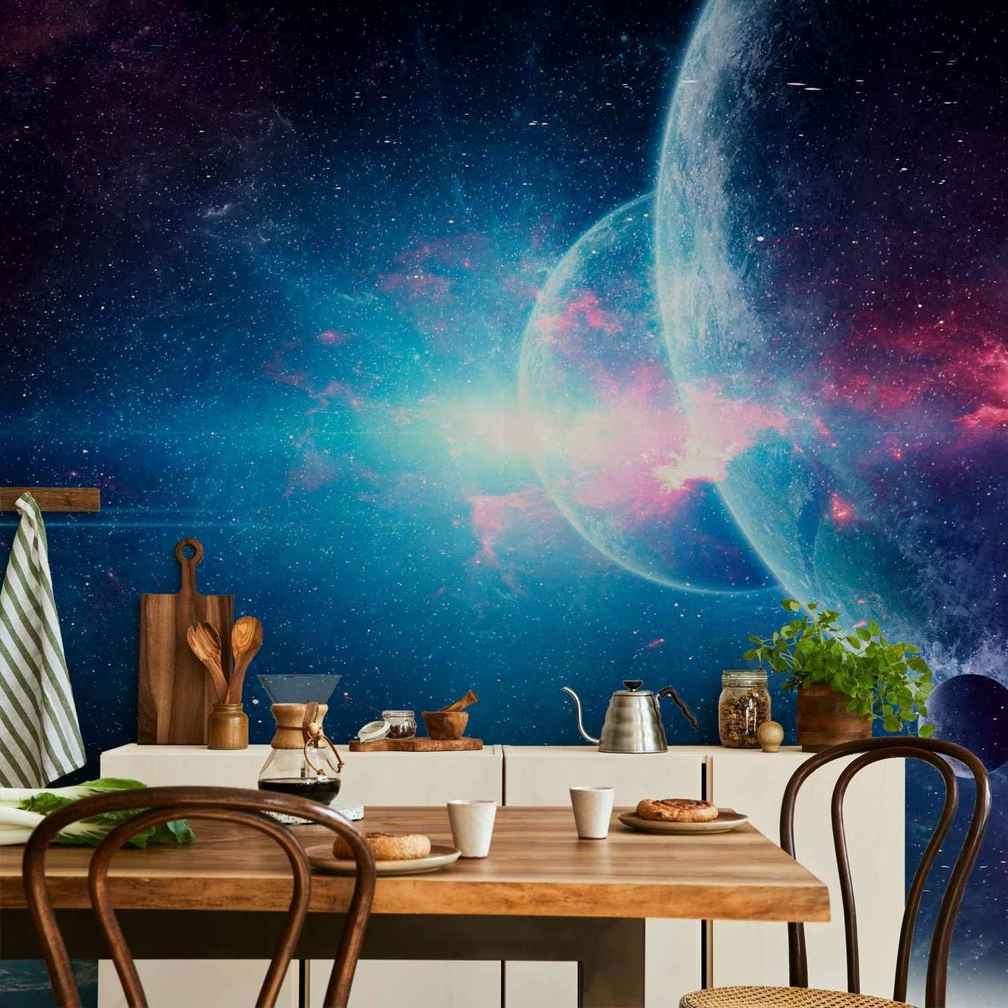 artgeist Wall Mural Cosmos Galaxy 157x110 in - XXL Non-Woven Wallpaper Fleece Wall Decor Photo Print Picture Image Design Stars Solar System Universe Space b-C-10047-a-a