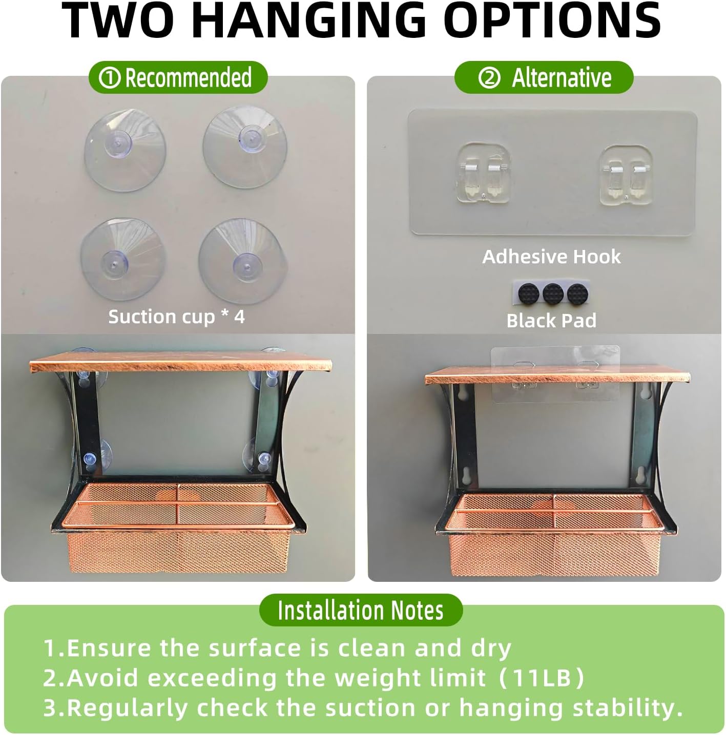 Window Bird Feeder with Strong Suction Cups, Metal Bird Feeders for Outdoors Birdwatching Gifts for Cats & Nature Lovers