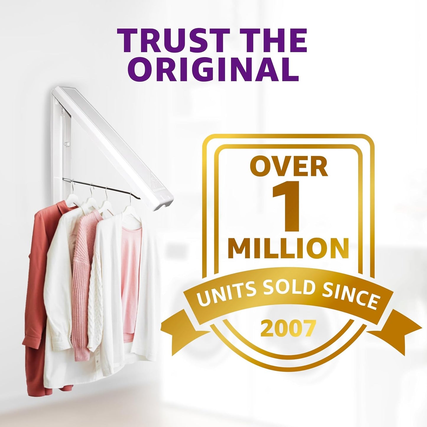 InstaHanger - Wall Mounted Drying Rack - The Original Collapsible Clothes Drying Rack and Storage