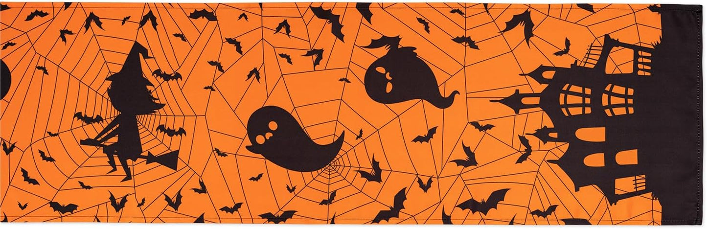 YiHomer Halloween Silhouettes Tabletop for Halloween Decorations, Dinner Parties and Scary Movie Nights, Horror Night, Table Runner, 14 x 108