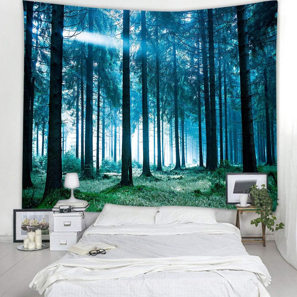 Llamazing Forest Nature Wall Tapestry - Living Room & Bedroom Decor - Magic Scenic Landscape