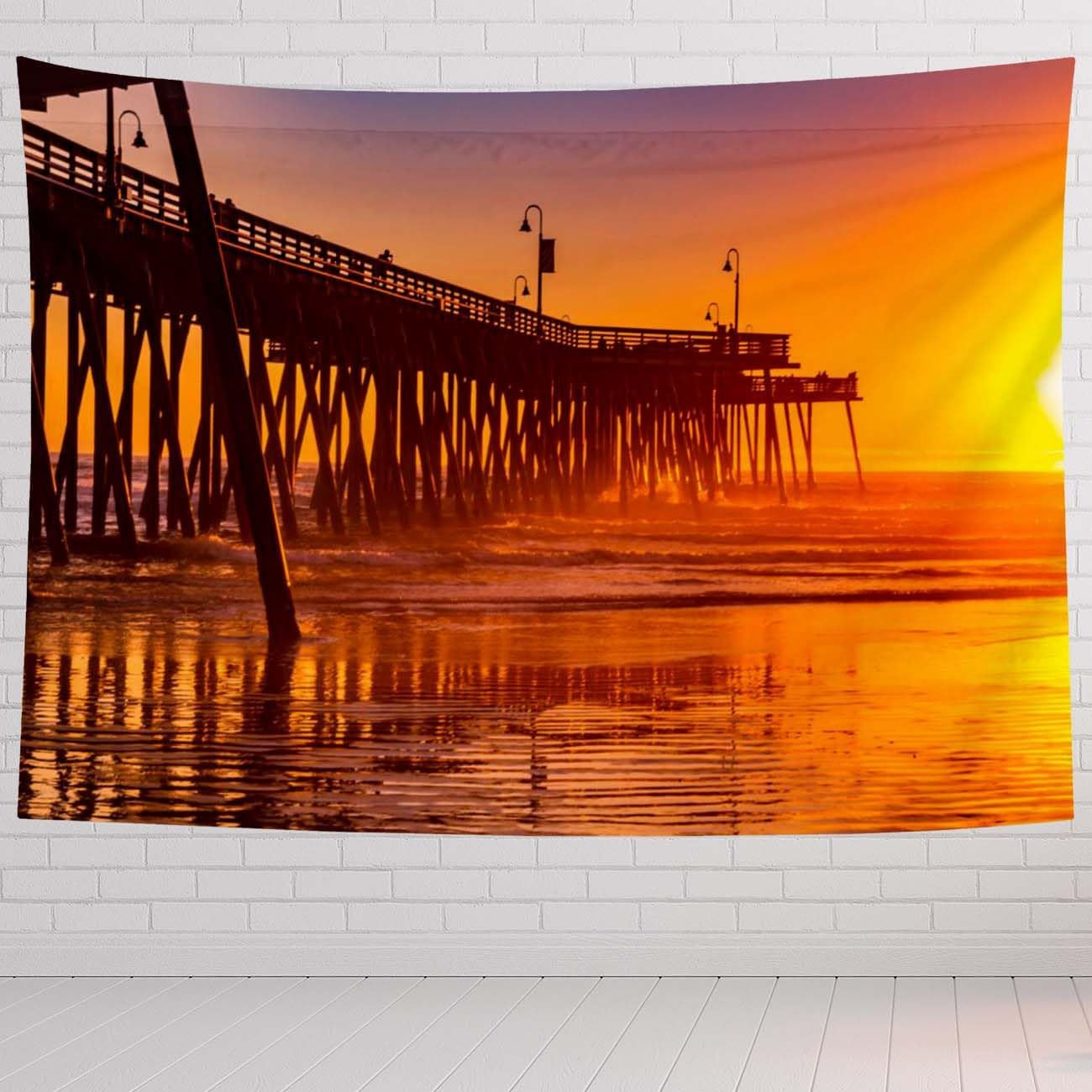 Sunset Tapestry For Bedroom Sunset Beach Colors Tapestries Wall Hanging For Living Room Dorm Office 90×60 In