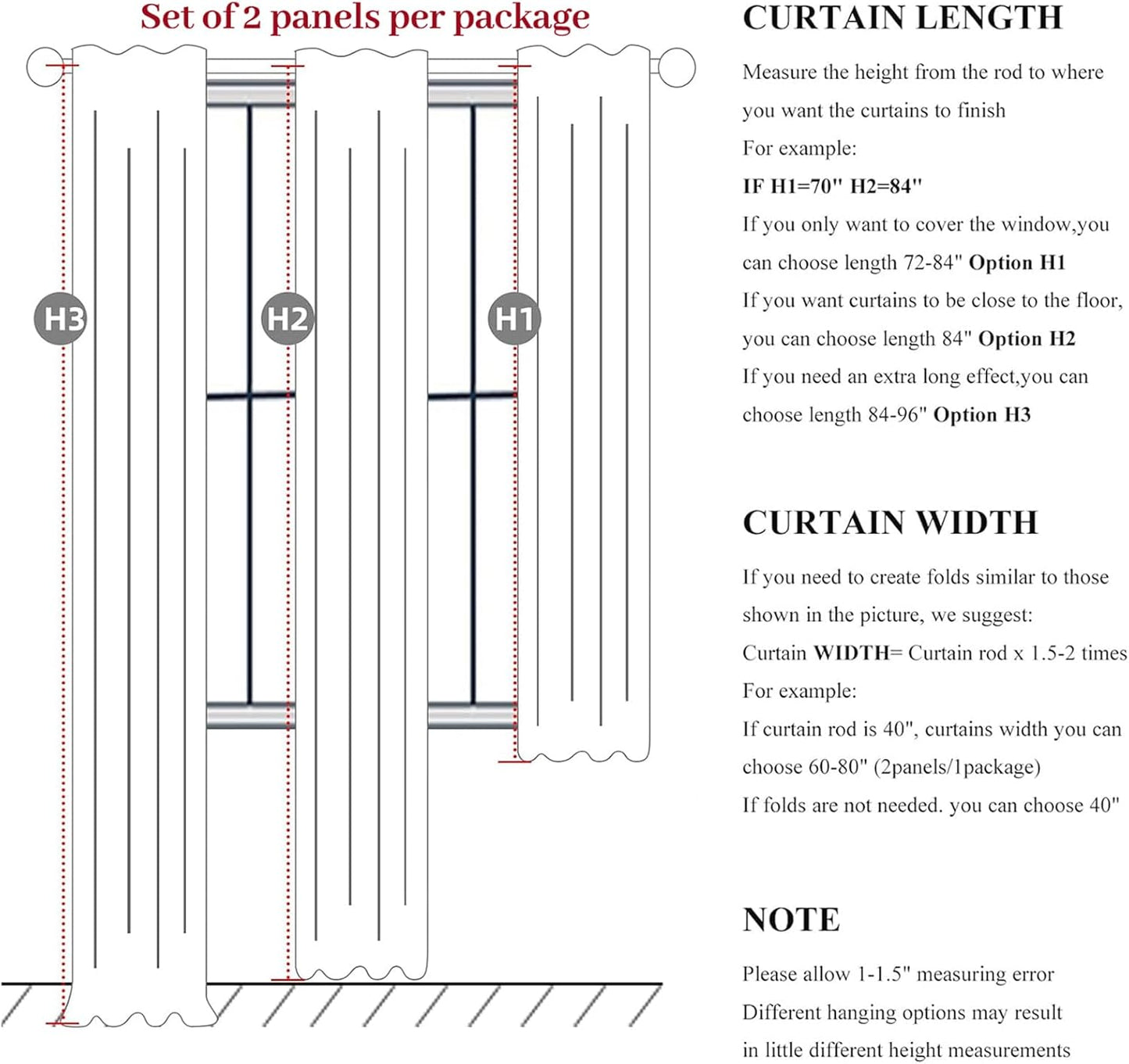 Pinch Pleat Cream Linen 100 Inch Long Tall Curtains for Dining Room 2 Panels Set, Neutral Blackout Viral Curtain with Hooks&Rings for Sliding Glass/Office/Sunroom Privacy Thermal Drapes 40" W x 100" L