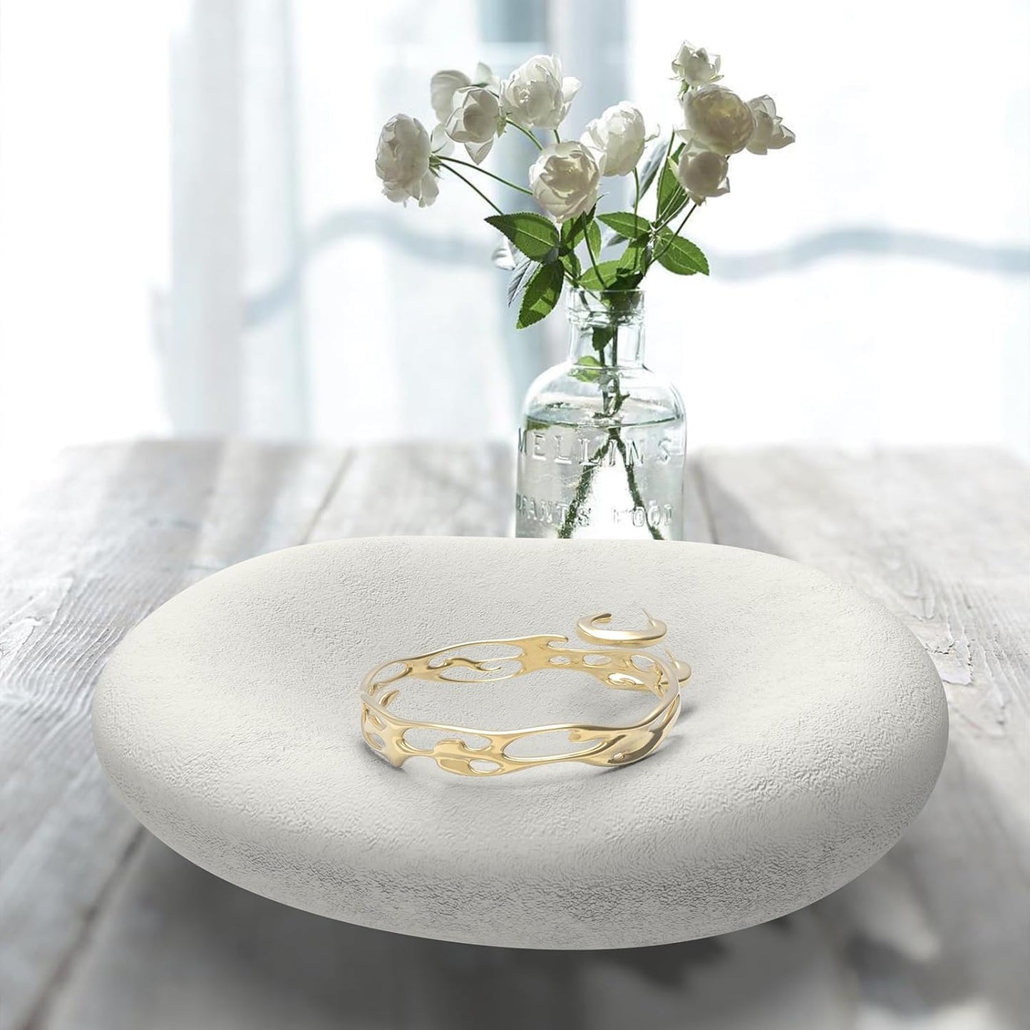 6.3 Inch Concrete Bowl, Modern Decorative Home Decor, Jewelry Tray, Asymmetrical Concrete Organic Bowl, Minimalist Tray