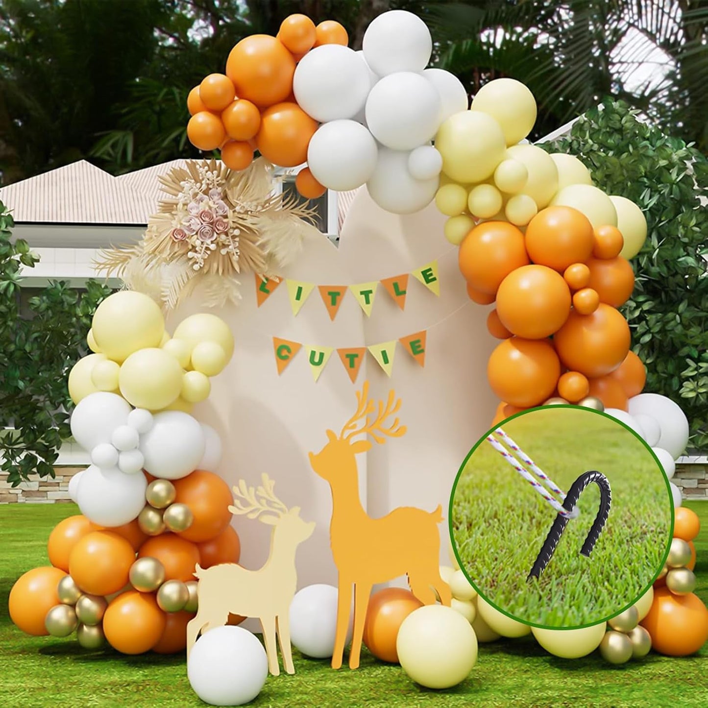 AAGUT 24” Rebar Ground Stakes (10pcs) Heavy Duty 1/2" J Hook Fence Anchors Curved Steel Garden Stake Yard Spikes with Sharp End for Camping Tent,Black Powder Coated