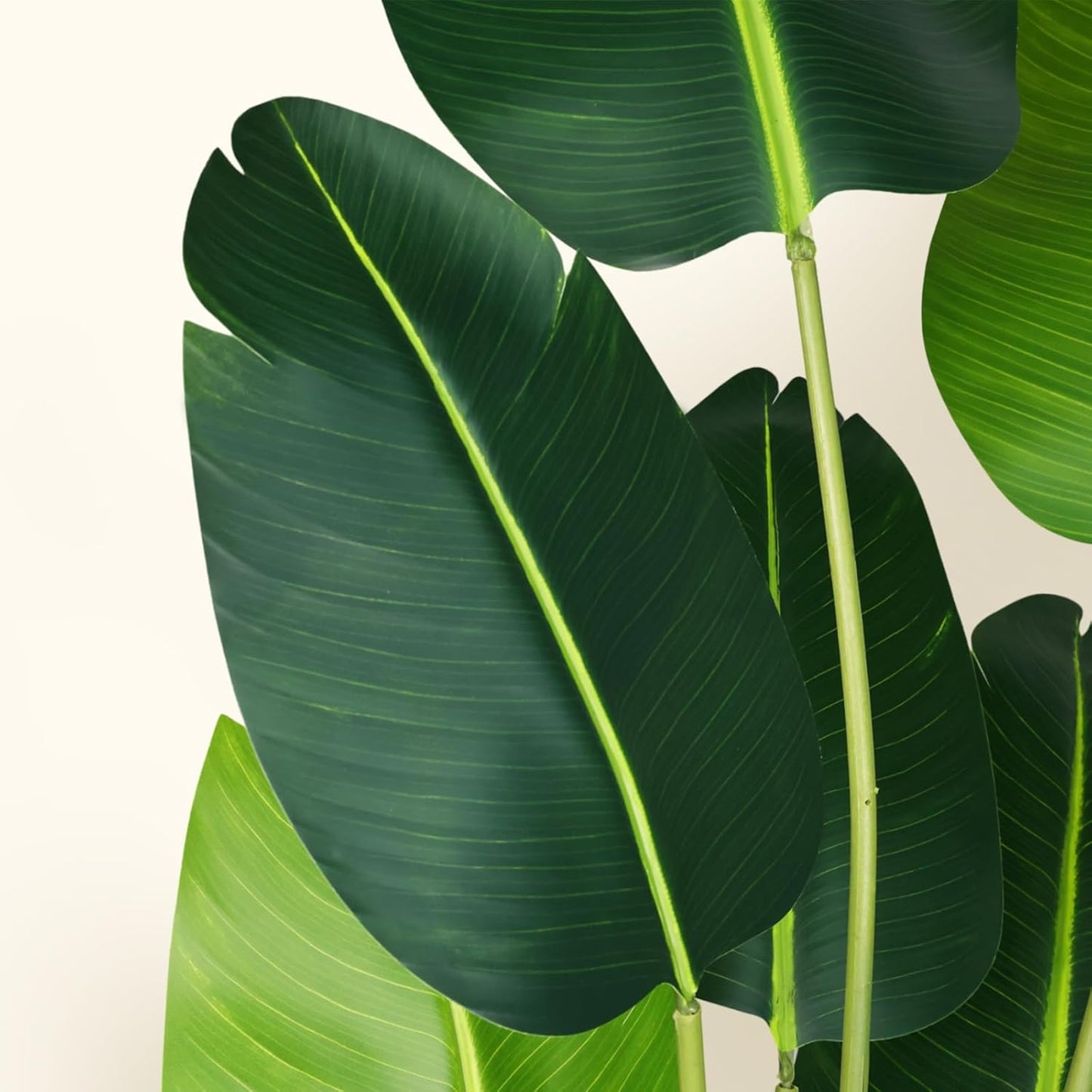 Artificial Bird of Paradise Plant 7Ft Fake Tropical Palm Tree with 17Trunks Faux Banana Leaf Trees in Pot for Home Indoor Outdoor Office Modern Decor Housewarming