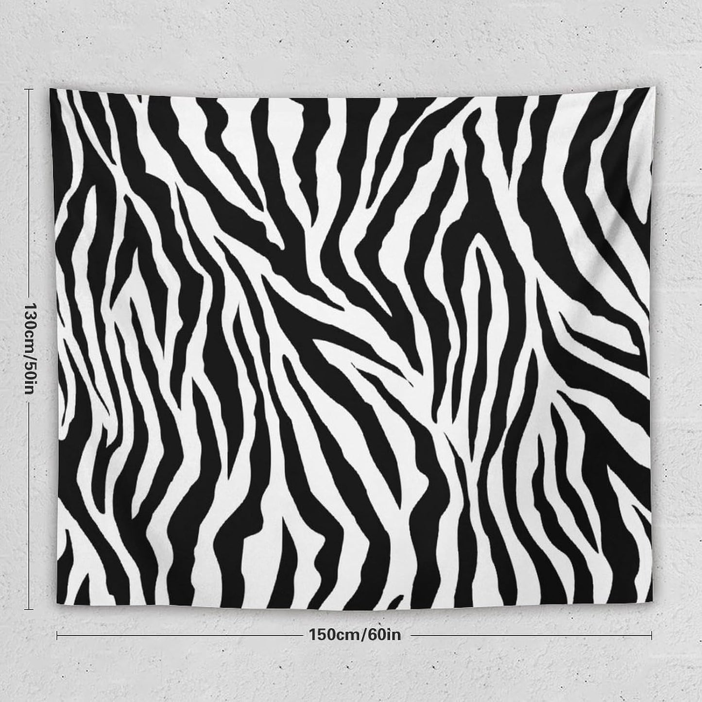 HZOHNAGO Zebra Print Tapestry Nature Wild Animals Black and White Stripe Printed Wall Tapestry Painting Wall Hanging for Bedroom Living Room Dorm 60" W x 50" H