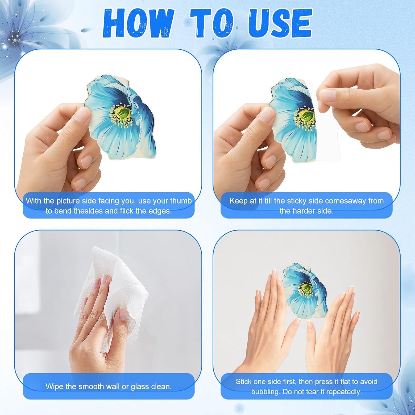 Glow in The Dark Butterfly Flower Wall Decals Glowing Luminous Butterflies Removable Self-Adhesive Wall Stickers for Girls Bedroom Nursery Living Room Decor 4 Sheets (Butterfly 2)