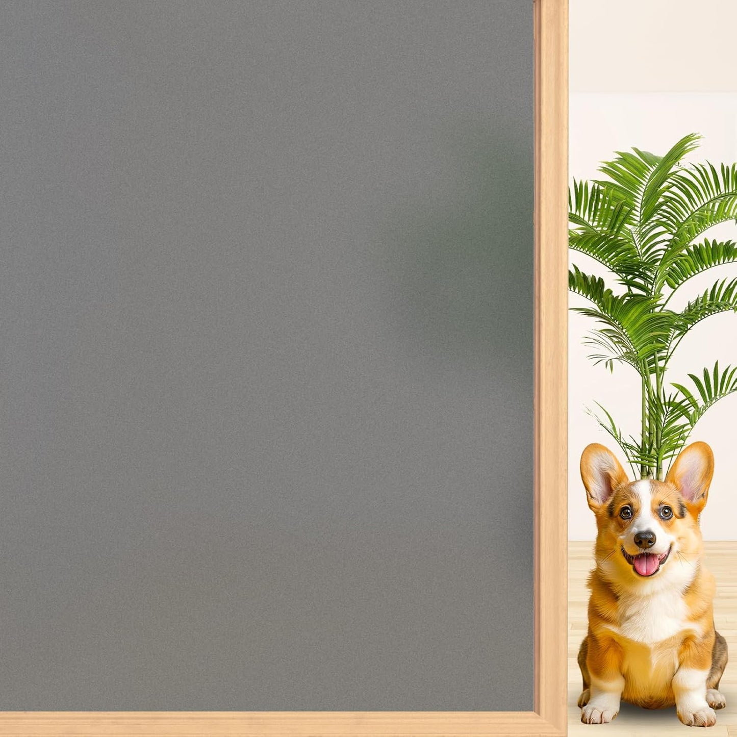 Niviy Window Darkening Film Day and Night Privacy Window Cling Sun Blocking Glass Door Window Cover Gothic Decor for Bedroom,Garage, Renter House (Grey, 23.6 x 78.7 inch)