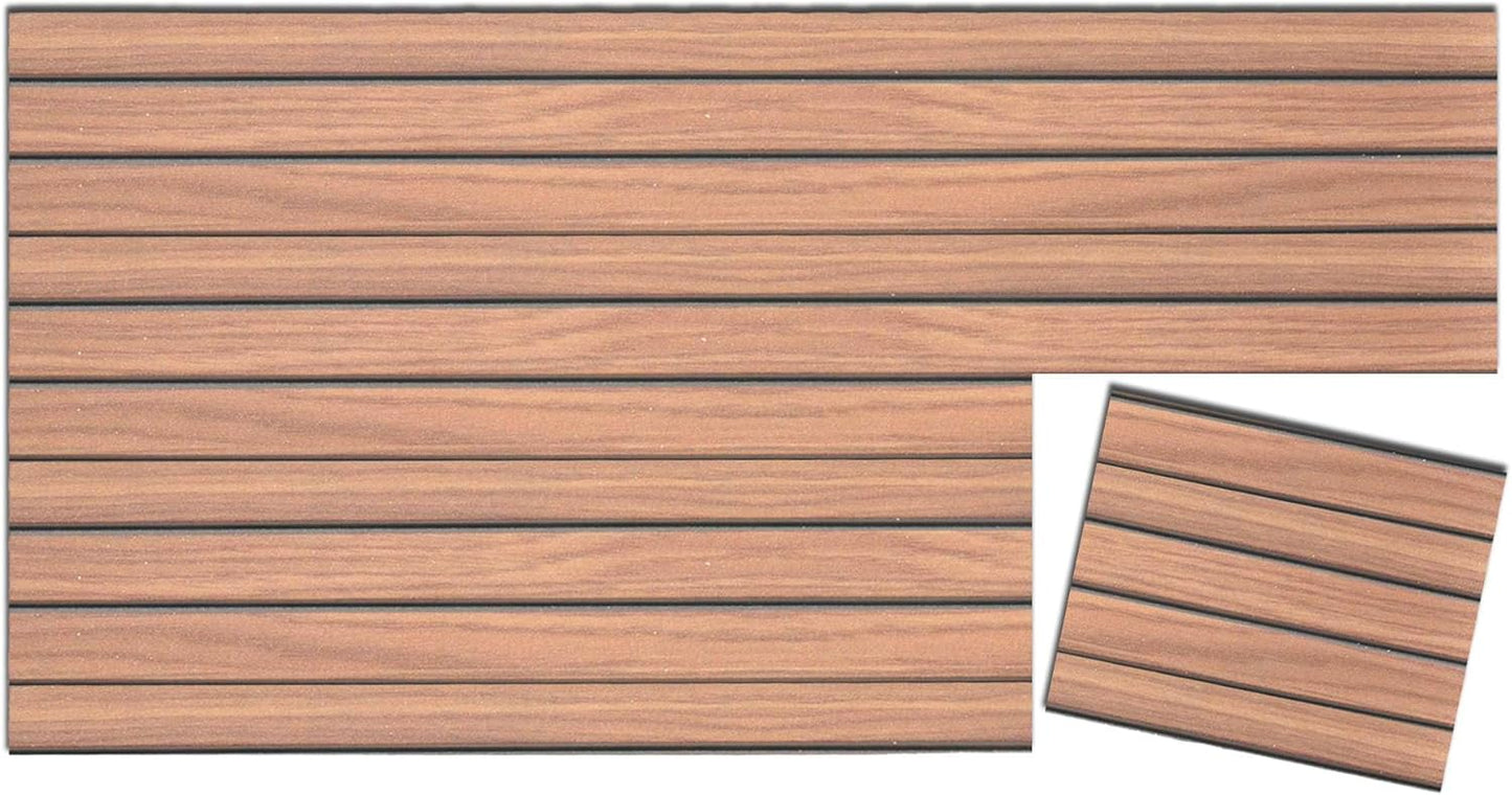 IZODEKOR 3D Wood Effect Wall Panels - Faux Wood Paneling for Living Room, Kitchen, Bathroom and More | Natural Wood Look | Easy Application | Land of Journey (10" x 10")