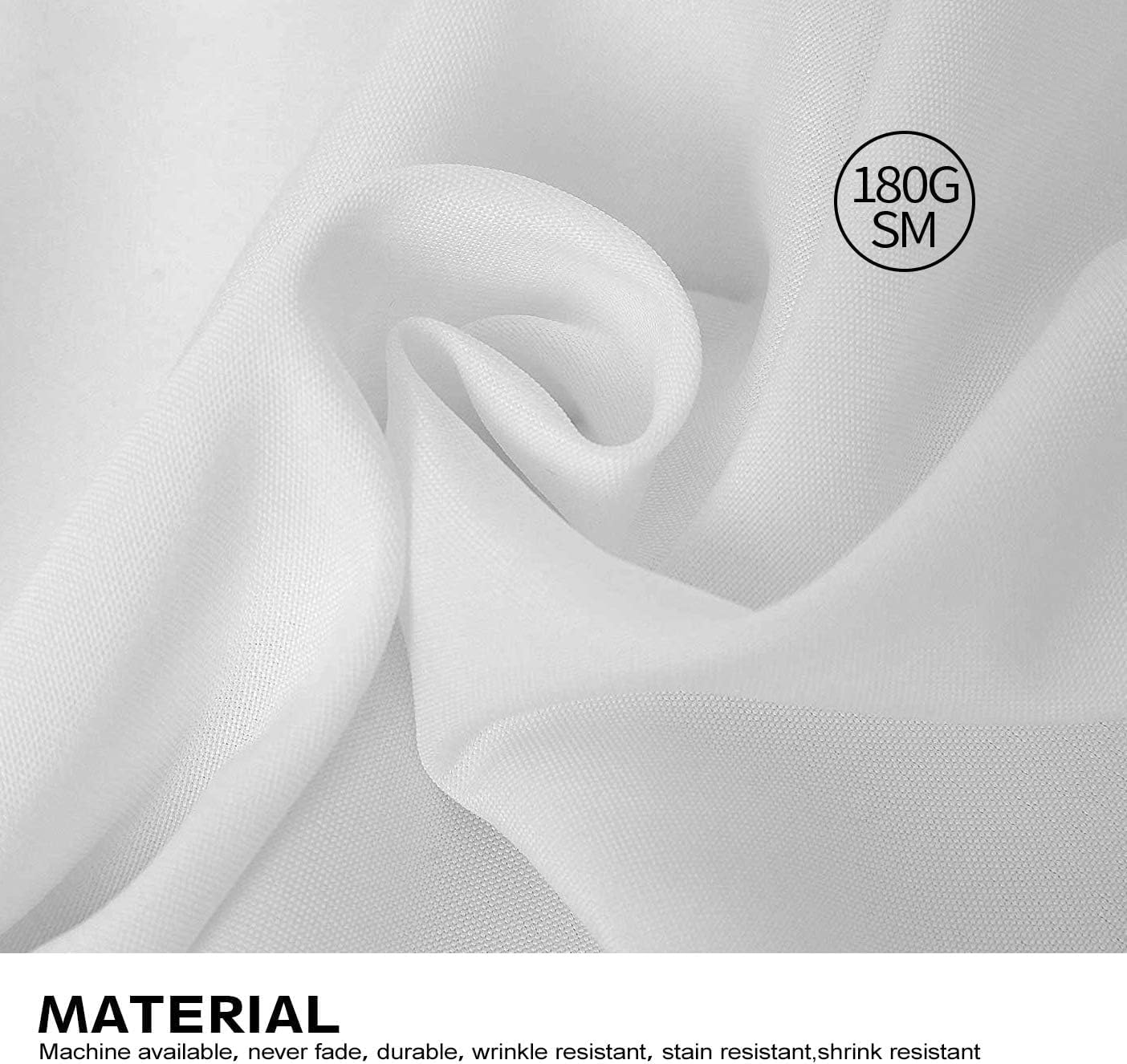 Surmente 10 Pack White Rectangle Tablecloth 90 x 156-inch Rectangular Polyester Table Cloth for Weddings, Banquets, or Restaurants