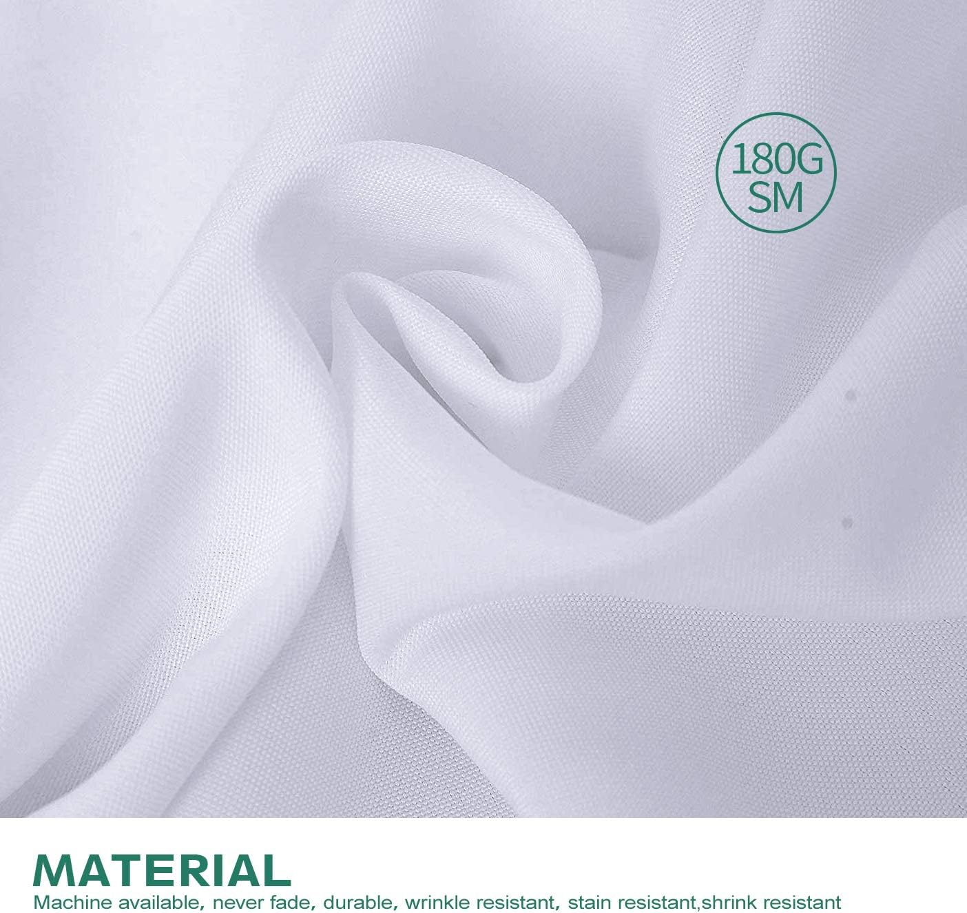 Surmente White Tablecloth for Round Tables, 108-inch Round Table Cloths for Weddings, Banquets, or Restaurants