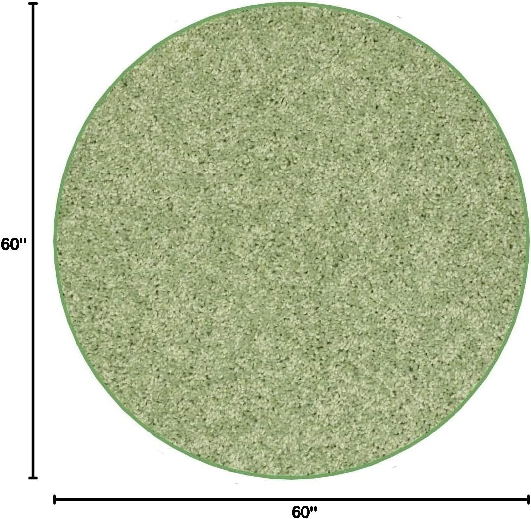 KOECKRITZ Soft and Colorful Kids Classroom Area Rugs (Passes Flammability Pill Test) Many Sizes and Bright Colors to Select from (5' Round, Lime)