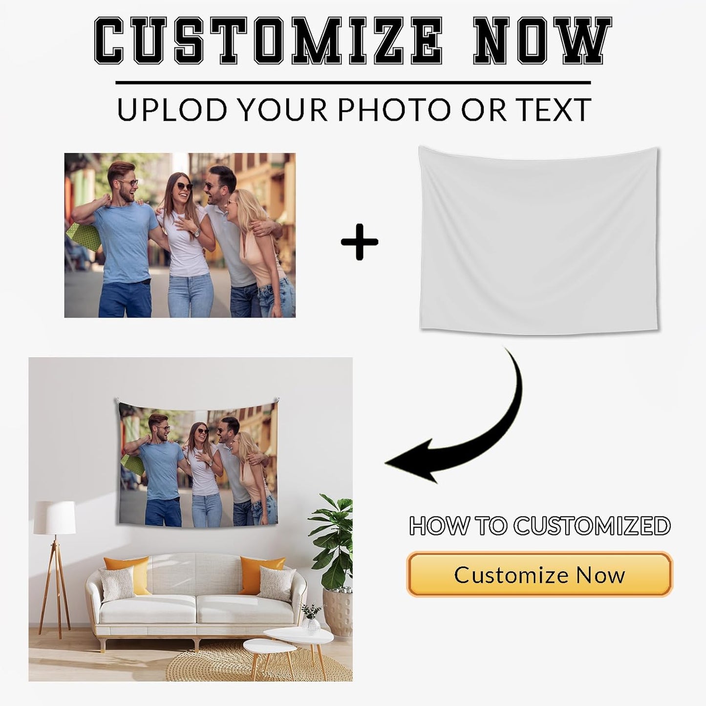 Custom Tapestry For Wall Bedroom Custom Backdrop Personalized Image Text Photo Customized Funny Tapestry Banners And Signs Horizontal Model Tapestrys 1