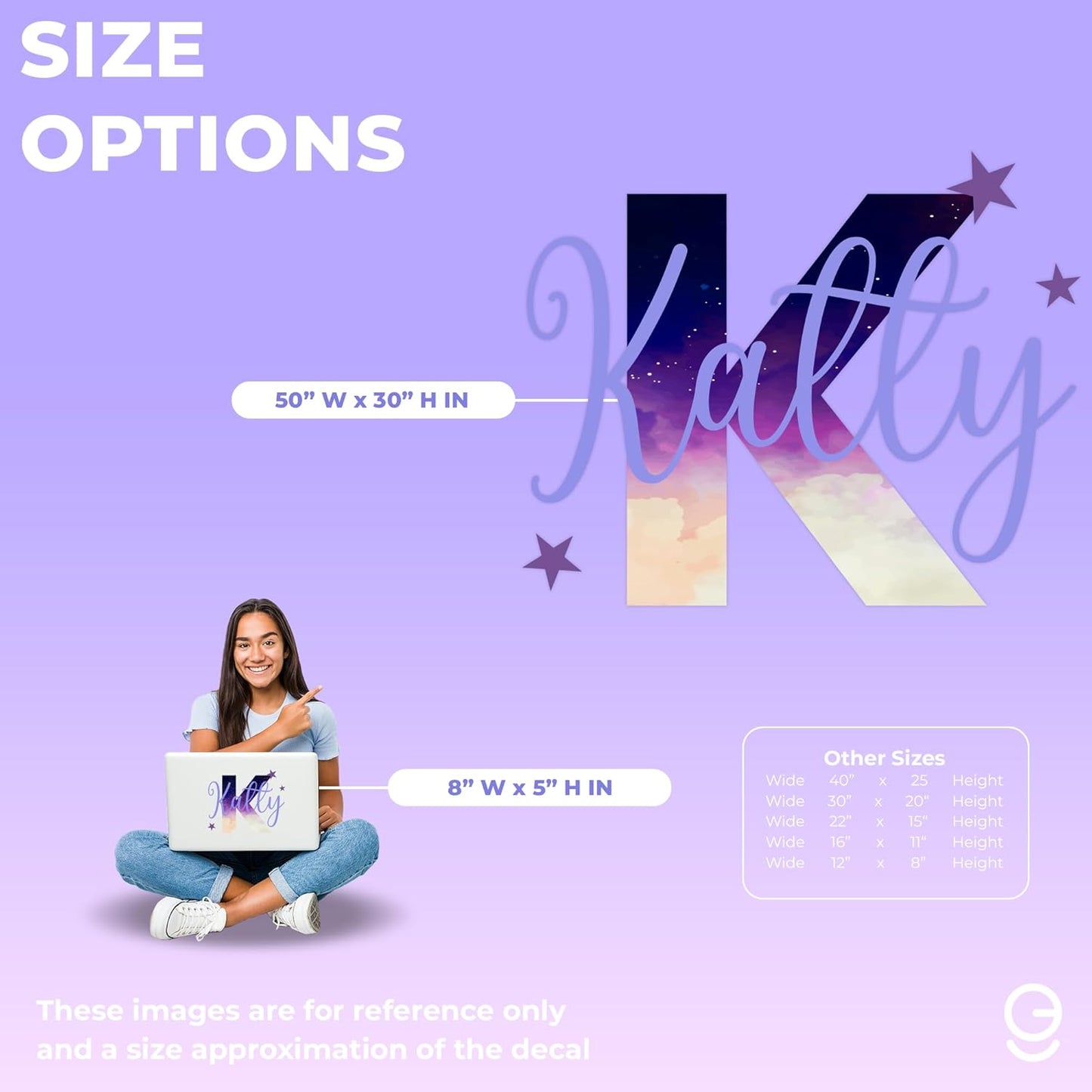 Custom Stickers Name Wall Decor I Personalized Name Sign for Room Decor | Multiple Custom Name & Initial I Decal for Baby Girl Nursery Decor I Nursery Wall Decal for Baby (B. Night Sky)