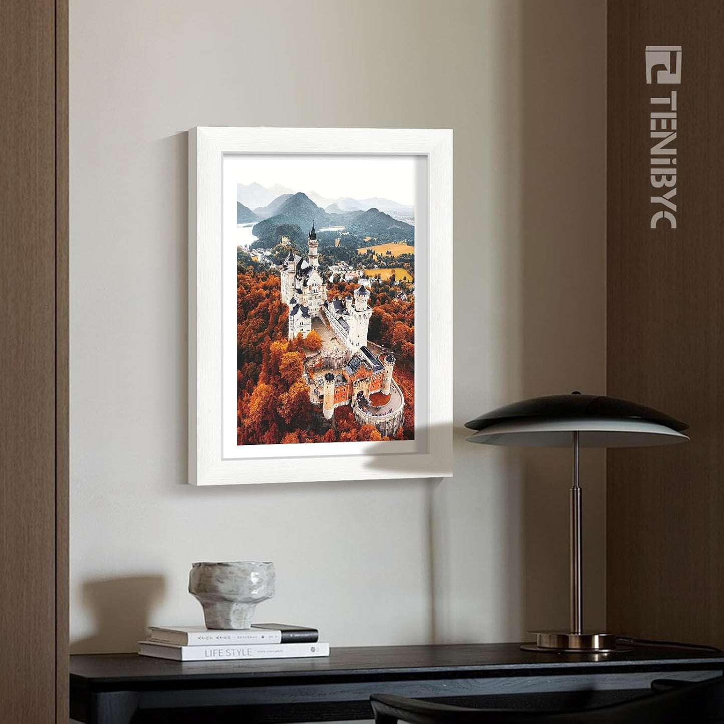 12x16 Picture Frame 3 pk - White Woodgrain, HD Tempered Glass, Wall Gallery Photo Frame