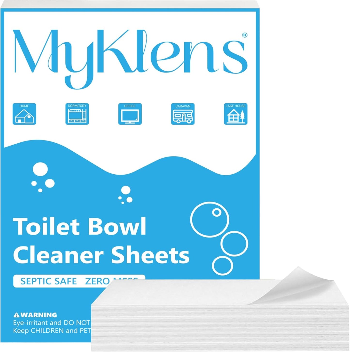 Toilet Bowl Cleaner Sheets, Natural Toilet Bowl Cleaner Strips, Eco-Friendly, Removes Stains & Odors, Non Toxic, Plastic Free, Septic Safe, Ideal Toilet Bowl Cleaner, 120 Uses