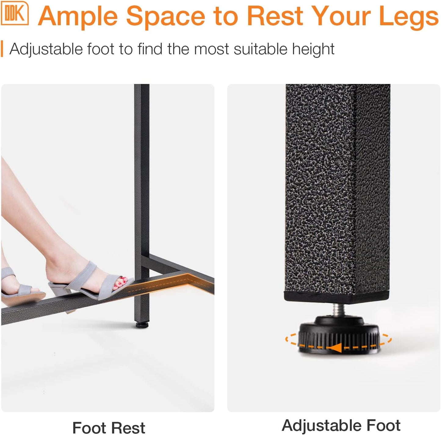 ODK 47 Inch Outdoor Bar Table, Patio Counter Bar Height Table with Weather Resistant Waterproof Top for Garden, Hot Tub, Yard, Balcony, Poolside, Indoor (Black)