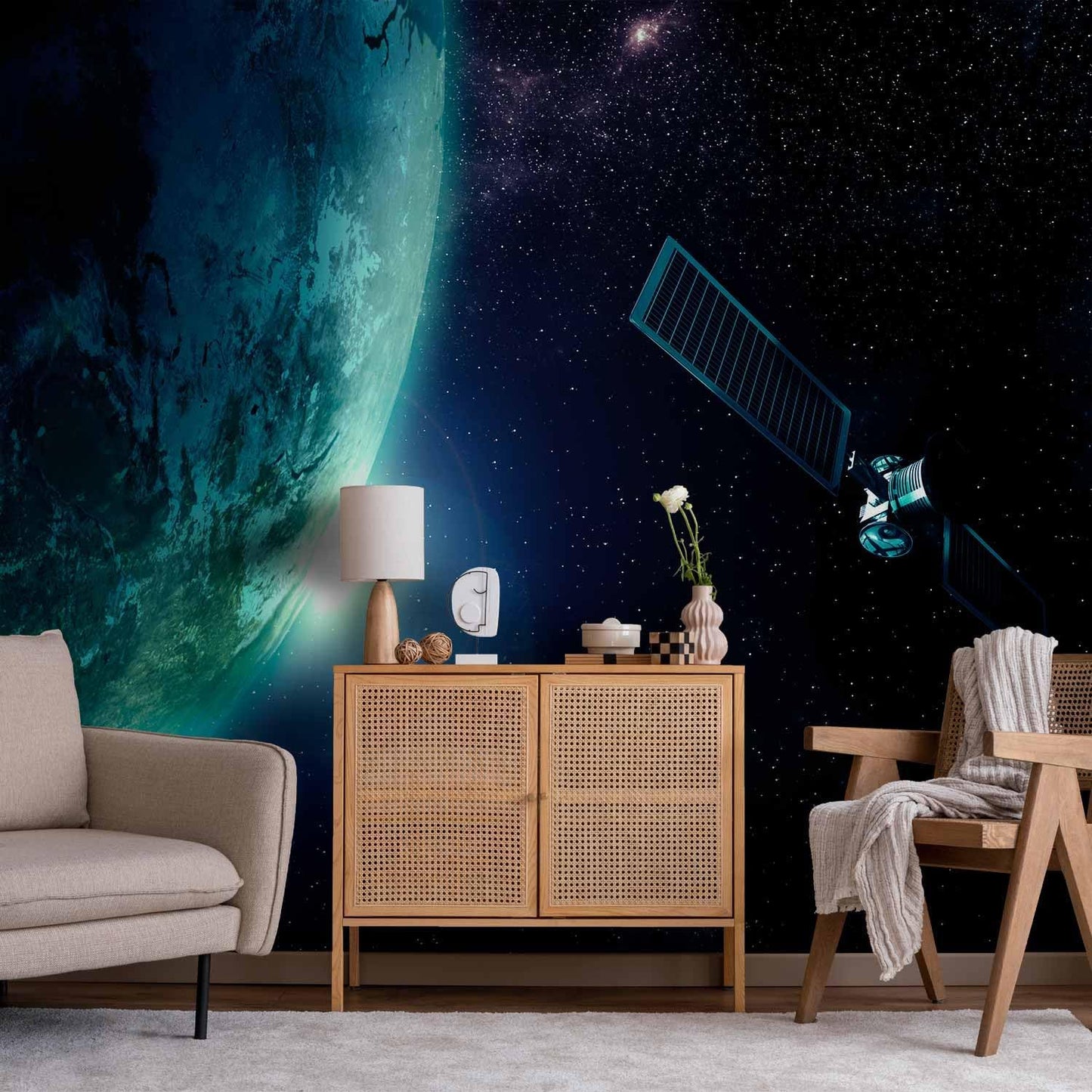 artgeist Wall Mural Cosmos Galaxy 77x55 in - Peel and Stick Self-Adhesive Wallpaper Removable Large Sticker Foil Wall Decor Print Picture Image Design n-B-0007-a-c