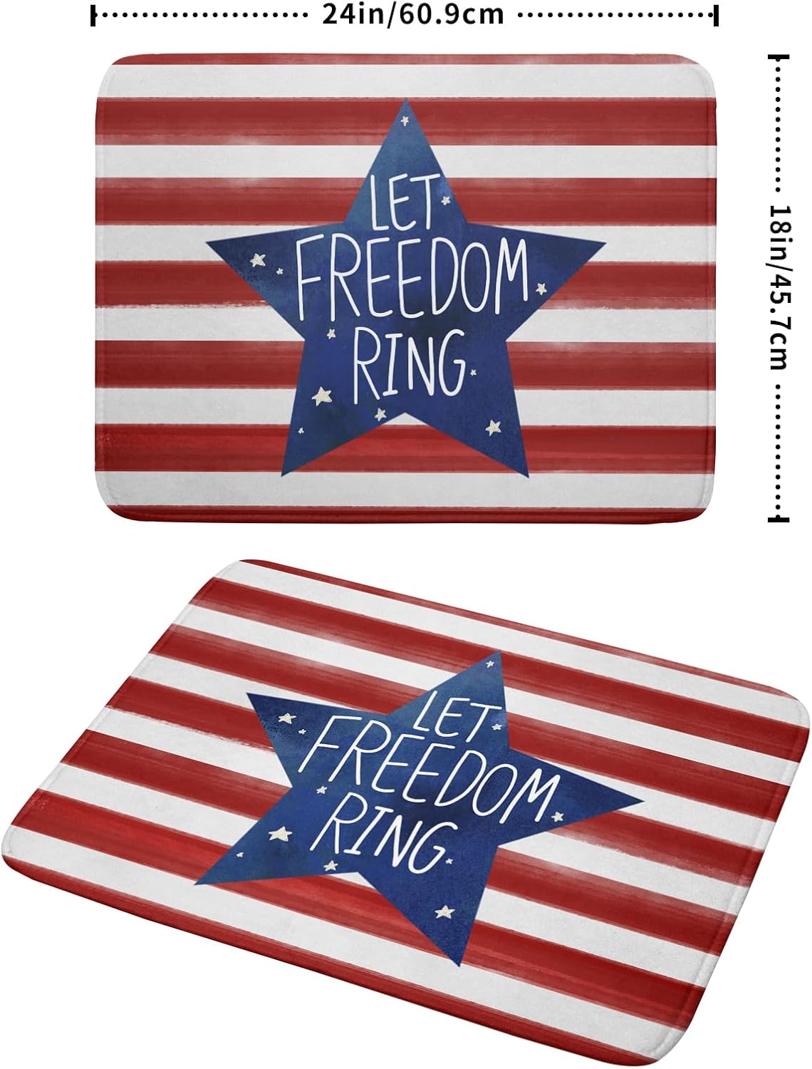 4th of July Dish Drying Mat for Kitchen Counter Patriotic Absorbent Reversible Microfiber Kitchen Countertop Protector Dishes Pad Large 18x24 inch