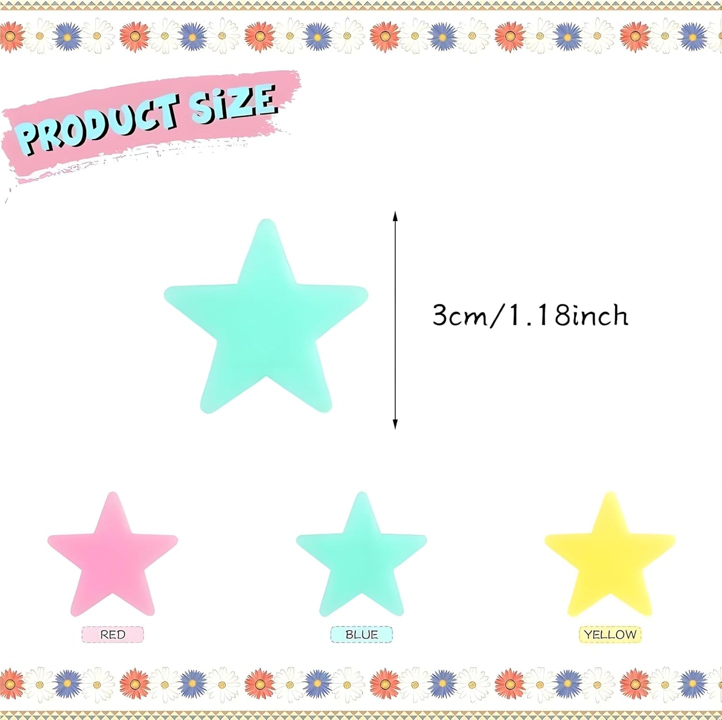 100Pcs Glow in The Dark Stars Wall Stickers, Self-Adhesive Luminous Decor for Bedroom, Room and Home Art, Fluorescent Night Sky Ceiling Decals for Party, Room Decorations