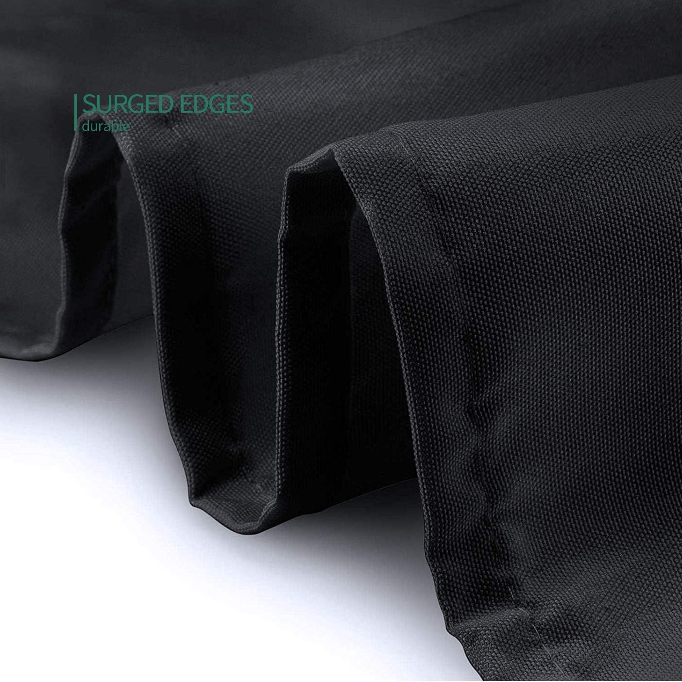 Surmente 120 inch Round Tablecloths -10 Pack Black Round Table Cloths, Polyester Fabric Table Covers for Wedding, Party, Banquet, or Restaurant