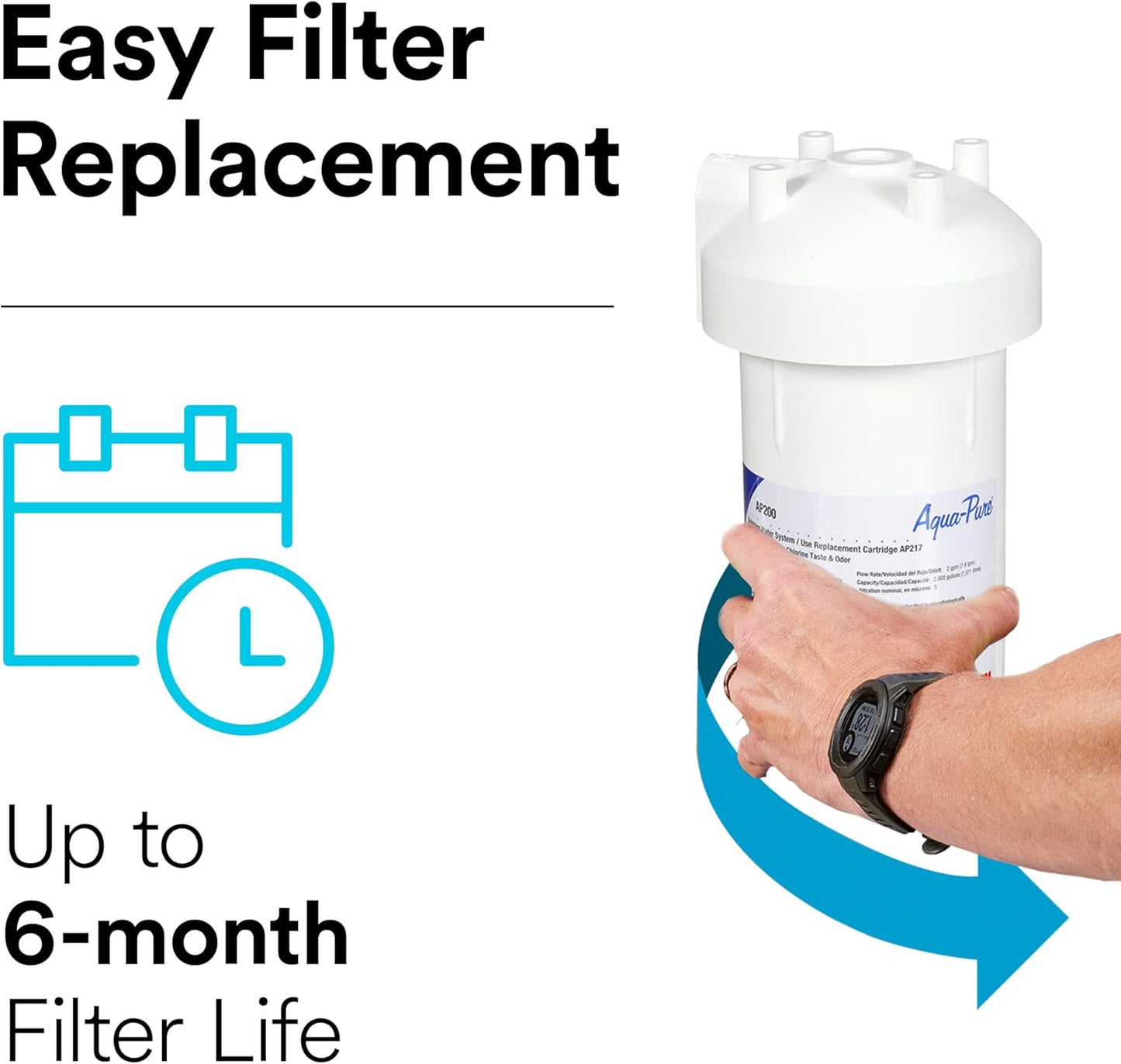 3M Aqua-Pure Under Sink Water Filter System AP200, Full Flow