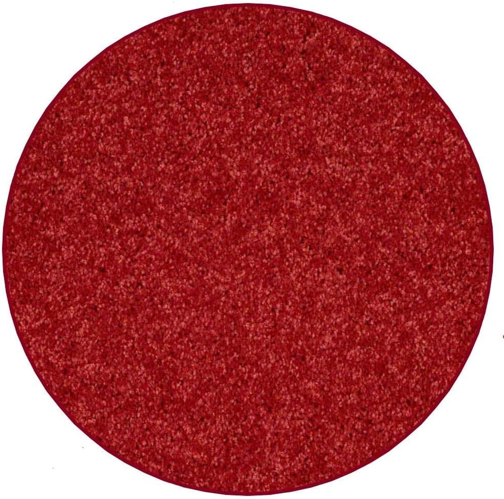 KOECKRITZ Soft and Colorful Kids Classroom Area Rugs (Passes Flammability Pill Test) Many Sizes and Bright Colors to Select from (5' Round, Fire Engine)